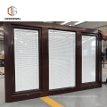 A casement window 3 panel glass thermo aluminum windows